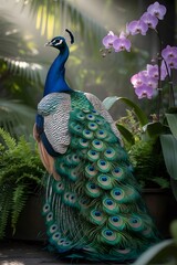 Obraz premium peacock with feathers