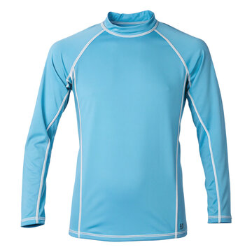 Fototapeta Long sleeved rash guard featuring a mock neck collar, flatlock stitching, and a upf 50 plus rating, perfect for sun protection during water sports and outdoor activities
