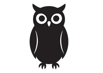 owl logo silhouette vector design, owl logo icon silhouette, tree branch night owl logo silhouette vector, owl silhouette vector style isolated on white background