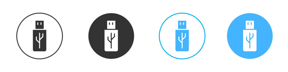 USB icon Editable flat style, illustration icons