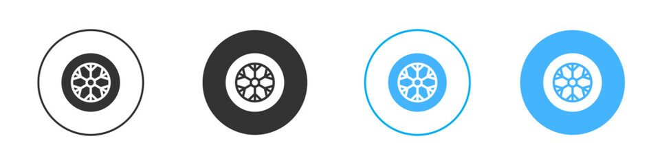 Fototapeta premium Tyre icon Editable flat style, illustration icons