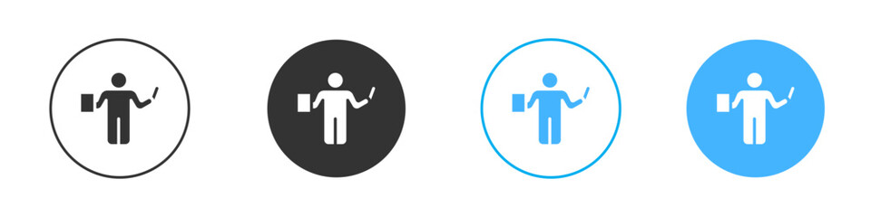 Teaching icon Editable flat style, illustration icons