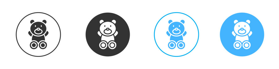 Teddy bear icon Editable flat style, illustration icons