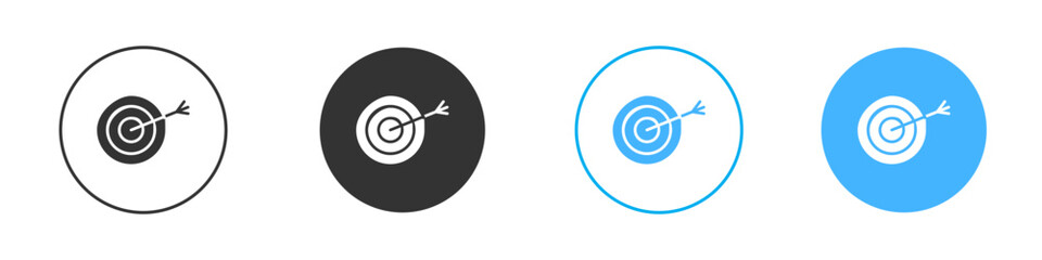 Target icon Editable flat style, illustration icons