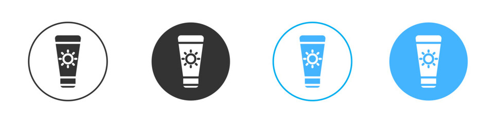 Sun cream icon Editable flat style, illustration icons