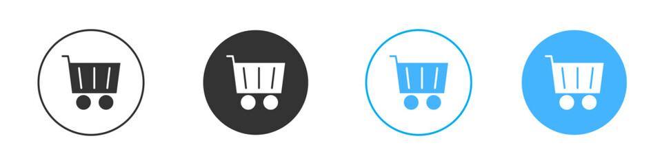 Shopping trolley icon Editable flat style, illustration icons