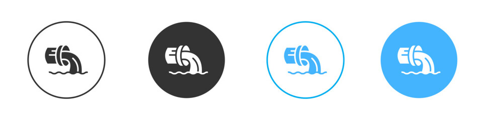 Sewage icon Editable flat style, illustration icons