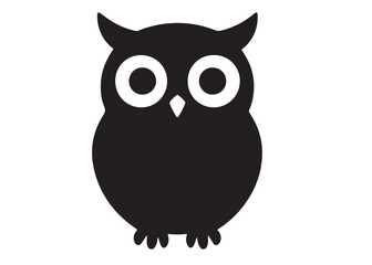 owl logo silhouette vector design, owl logo icon silhouette, tree branch night owl logo silhouette vector, owl silhouette vector style isolated on white background
