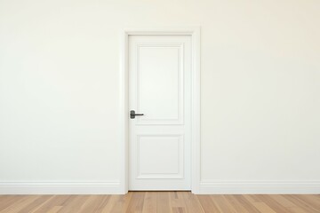 Fototapeta premium Elegant white door blank interior wall