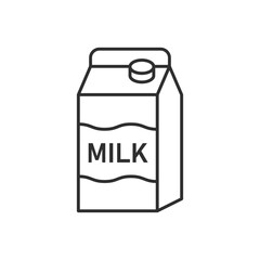 Milk bottle icon in flat style. Dairy product vector illustration on isolated background. Milky liquid sign business concept.