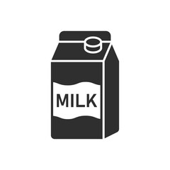 Milk bottle icon in flat style. Dairy product vector illustration on isolated background. Milky liquid sign business concept.