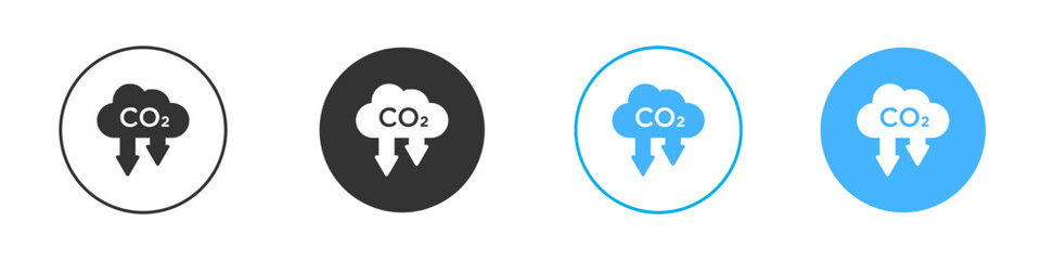 Low carbon dioxide icon Editable flat style, illustration icons