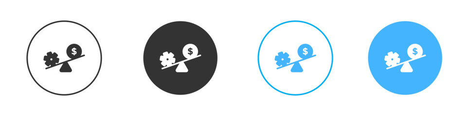 Leverage icon Editable flat style, illustration icons