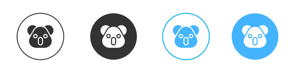Koala head icon Editable flat style, illustration icons © Franklin
