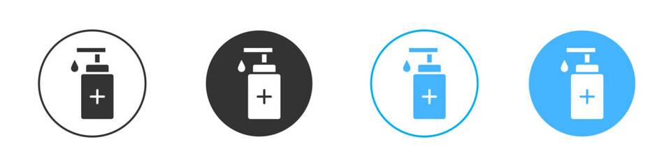 Hand sanitizer icon Editable flat style, illustration icons