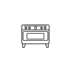Fototapeta premium Electric oven icon illustration