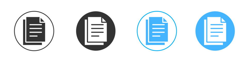 Document icon Editable flat style, illustration icons