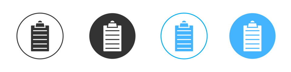 Clipboard icon Editable flat style, illustration icons