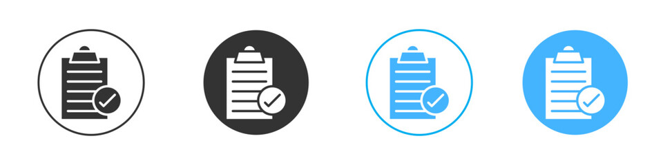 Clipboard check icon Editable flat style, illustration icons