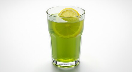 Green drink with lemon
