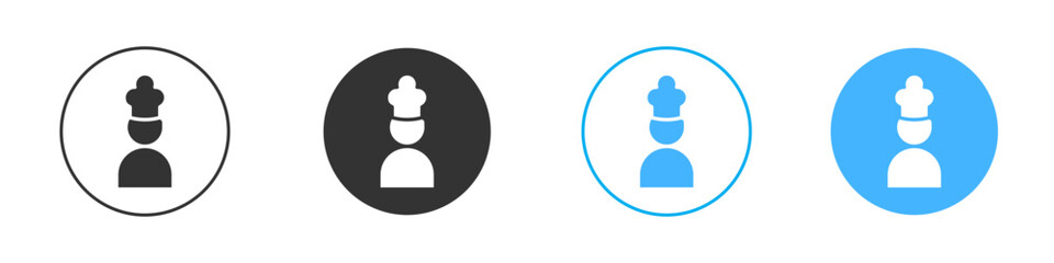 Chef icon Editable flat style, illustration icons