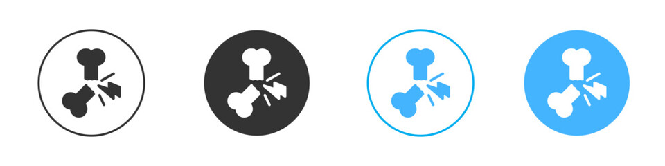 Broken bone icon Editable flat style, illustration icons