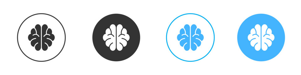 Brain icon Editable flat style, illustration icons
