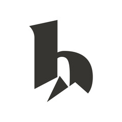 mountain outdoor initial letter B logo graphic concept vector icon