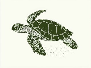 Fototapeta premium Sea Turtle Illustration