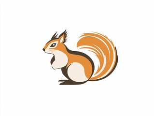 Obraz premium Stylized Squirrel Logo