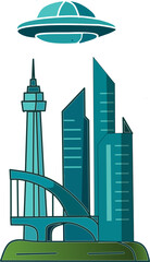 modern city ​​of the future