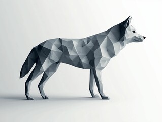 Obraz premium Low Poly Wolf