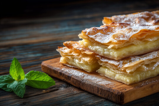 Traditional Greek Pie - Bougatsa