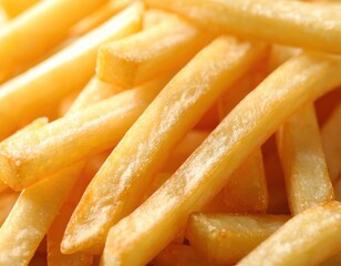 Freshly Fried French Fries CloseUp Generative AI