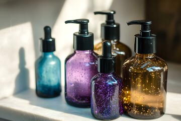 Elegant Bottles for Cosmetics and Homemade Products with Stylish Design