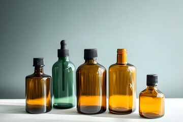 Elegant Bottles for Cosmetics and Homemade Products with Stylish Design