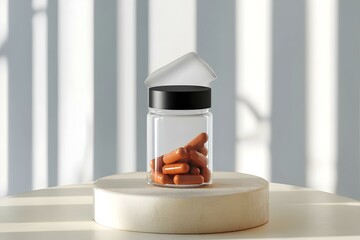 Medical Product Mockup with Transparent Container for Sterile Presentation