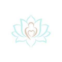 Meditation logo beauty spa logo