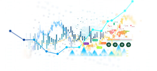 PNG business graph chart.Analysis finance grow graph and market investment. Financial business plan,earnings,sale and strategy. Stock market chart, exchange financial growth diagram.	