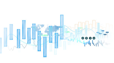 Obraz premium Business growth graph chart PNG.Analyzing sales data and financial report.Financial marketing graph grow chart. Arrow up with graph corporate future growth plan. 
