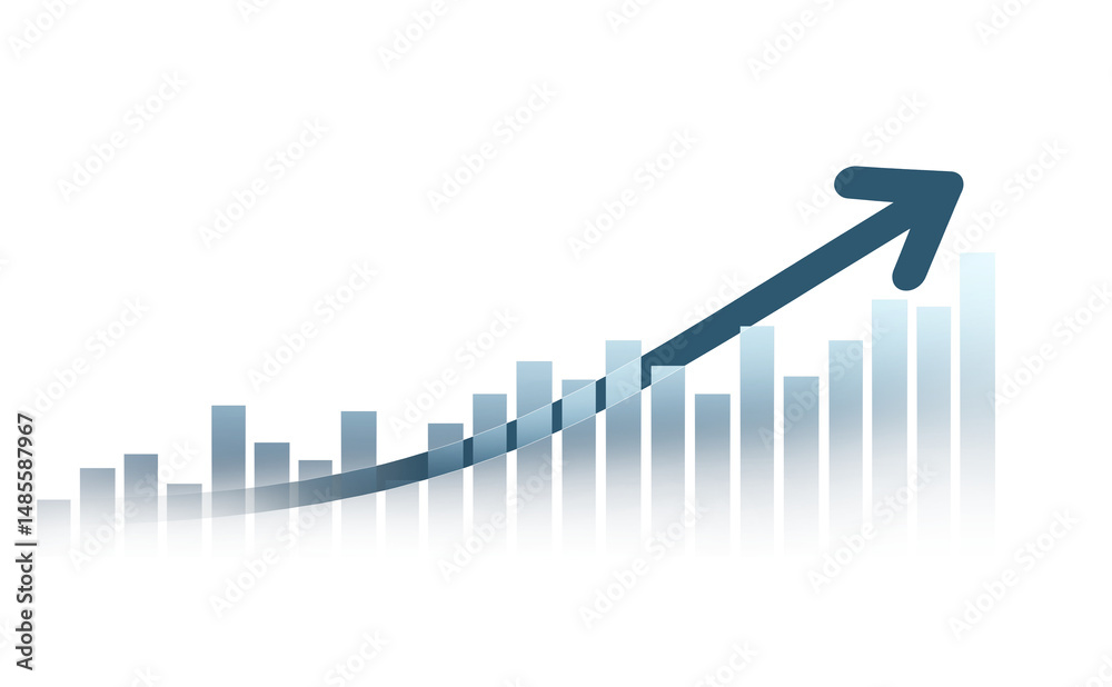 Poster business growth graph chart png.analyzing sales data and financial report.financial marketing graph 