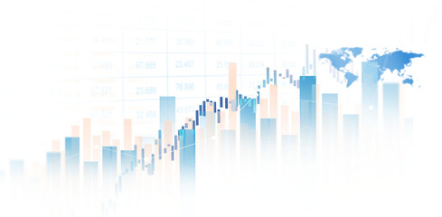Business growth graph chart PNG.Analyzing sales data and financial report.Financial marketing graph grow chart. Arrow up with graph corporate future growth plan.	