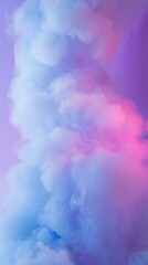 Colorful Misty Gradient with Soft Clouds in Shades of Blue, Pink, and Purple Blending Together in a Ethereal Dreamlike Abstract Background