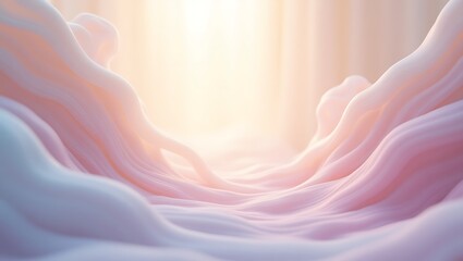 Obraz premium Abstract Pastel Waves Dreamlike Light and Flowing Texture