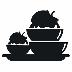 Dirty Dishes icon on white background