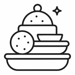 Dirty Dishes icon on white background