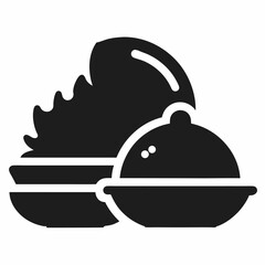 Dirty Dishes icon on white background