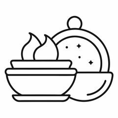 Dirty Dishes icon on white background