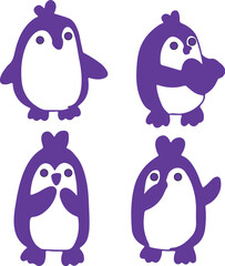 penguin on a white background