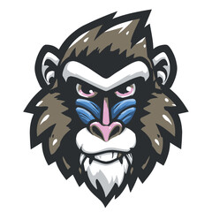 Colorful Cartoon Monkey Heads with Unique Expressions and Styles